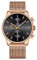 Affute Montre pour homme, tendance, sport, à quartz, analogique, maille noire, acier inoxydable, étanche, chronographe, affichage automatique de la date, Classique