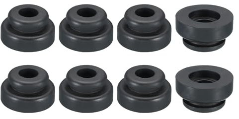 PATIKIL Refrigeration Compressor Rubber Mounting Feet, 8 Pack Foot Mount Anti Vibration Pad Replacement for Air Conditioner Refrigerator Electric Motor, Black