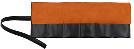 Harilla PU-Uhrenrolle, Uhren-Reiseetui, kratzfeste Uhrenverpackung, für 6 Armbanduhren, Uhrentasche, Uhren-Organizer, Schwarz