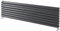 Go Bathrooms Horizontal Radiator 472 x 1800 Grey Oval Double Column Panel Central Heating Radiator Bathroom Radiator Grey Horizontal Kitchen Radiator