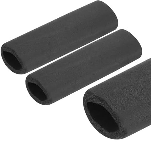 QUARKZMAN 2 x 0.25m Rohrisolierung Schaumstoff, Durchmesser 48mm Isolierstärke 15mm Heizungsrohr Verkleidung für Fitnessgeräte, Rohre, Handhaben (Schwarz)