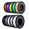 YUANEANG Filament PLA pour imprimante 3D, 10 rouleaux, précision dimensionnelle +/- 0,02 mm, bobine de 1 kg, 1,75 mm, 10 kg, dix couleurs noir, blanc, gris, rouge, bleu, vert, orange, transparent,