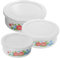 Cabilock Bowls Set of 3 Salad Bowl Storage Container Lid Lunch Bowl Sturdy Practical and Sturdy