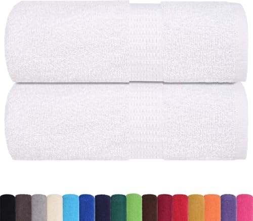 vidaXL Guest Towels - 2 Pack, 100% Cotton, 30x50 cm, White Bath/Hand/Face Towels with Absorbency & Versatile Use