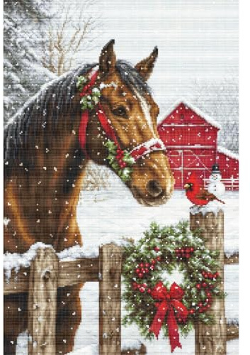 Kreuzstich Stickpackung Gold Collection Weihnachtszauber, Zählmuster, 29x43cm