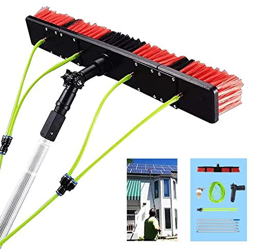 Asta per la pulizia delle finestre da 5-12 m, attrezzatura per la pulizia delle /tubo flessibile, pulizia di pannelli fotovoltaici e solari/asta da 8 m/26 piedi/testa della spazzola da 50 cm