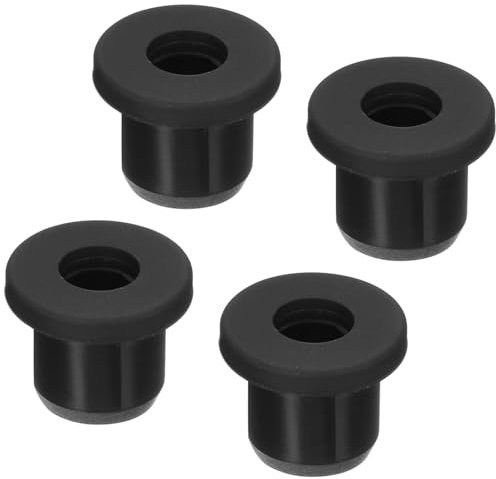 TA-VIGOR 4Pcs Rubber Grommet Mount Dia 10mm, Round T Type Silicone Grommet Seal Protection Flexible Hole Plug for Cable Pipe for Organizing and Protecting Cord