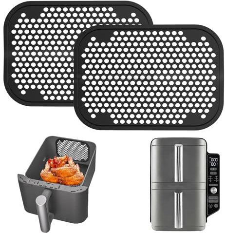Protector Contra Salpicaduras, 2 Piezas Accesorios para Ninja Double Stack XL SL400EU SL300EU Reutilizable Silicona Accesorios para Freidora de Aire Caliente