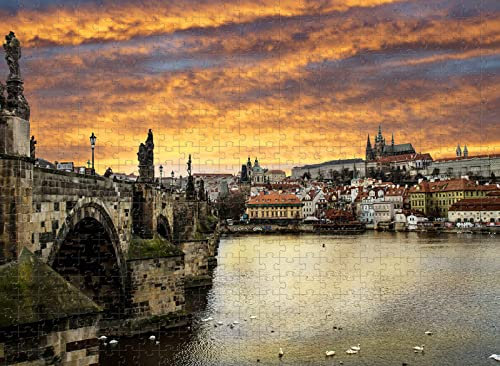 1000 Teile Prag Karlsbrücke Puzzle Spielzeug Geschenk Wohnkultur 38x52CM