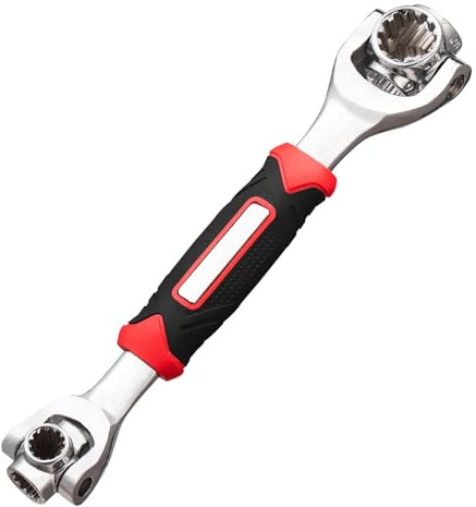 Toolwiz Clé à douille universelle 52 en 1 - Outil multifonction réglable avec tête rotative à 360 degrés - Pour enlever les boulons et écrous - Pour réparation d'appareils ménagers, vélos, motos