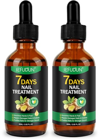Ginger Nail Treatment & Nail Growth Strengthener Serum 2pack – Ginger-Infused Nail Repair Oil for Anti-Fungal Care, Promotes Healthier Nails – Natural Nail Growth and Strengthener Solution