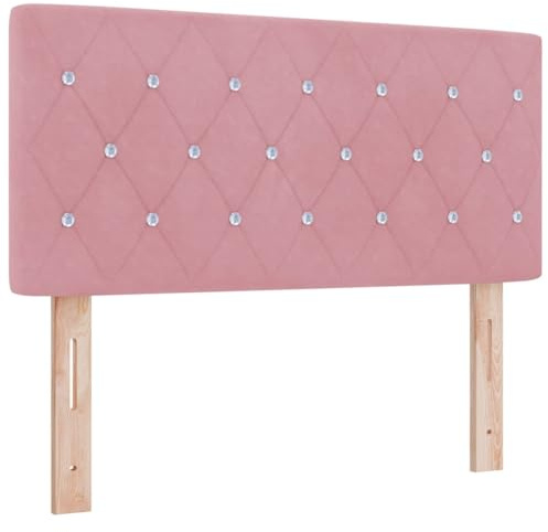 vidaXL Kopfteil Rosa 100 cm Samt | Modern und passt in jedes Schlafzimmer, Stell das Kopfteil für mehr Komfort hoch oder runter, Angenehme und bequeme