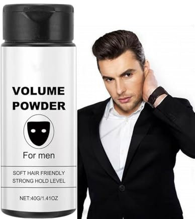 VOLUME POWDER for Men - Strong Hold Texturizing Hair Thickening Powder with Corn Starch & Silica - Invisible Residue, Instant Lift for Fine Thin Hair Hair Styling Powder (Matte Finish)