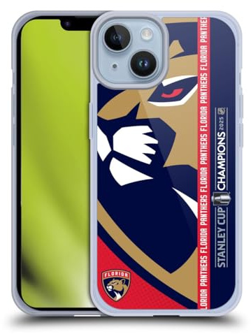 Head Case Designs Offizielle NHL Florida Panthers Übergroß Stanley Cup Meister 2025 Gel Handyhülle Hülle [Militärischer Schutzgrad] Kompatibel mit Apple iPhone 14