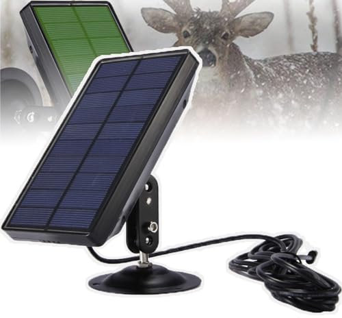 Solar Panel(for Wildlife Camera), with Built-in 5200mah +Rechargeable Lithium Battery, Dc 6v/2a 12v/1a, Ip56 Waterproof, for Hunting Camera, Night Vision Camera