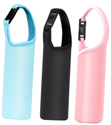 UPKOCH Lot de 3 Housses Isothermes en Néoprène Boucle de Transport Étuis pour Bouteilles de 500 ML Protection Anti-Rayures et Isolation Thermique Compatibles Verre et INOX pour