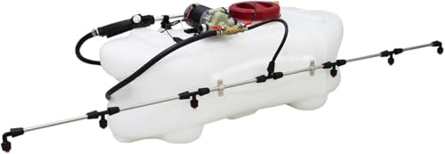 Deposito con pulverizado de 4 Cabezas y Pistola para tratamientos Fertilizantes y fitosanitarios 12V, 100 litros