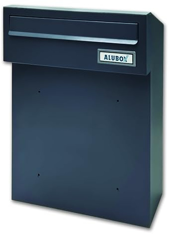 ALUBOX FENCY Cassetta Postale Da Esterno 45X34X16 ad Incasso O Recinzioni Cassetta Posta Con Fessura Frontale e Apertura Posteriore Buca Lettere Da Esterno Antiruggine Resistente (antracite)