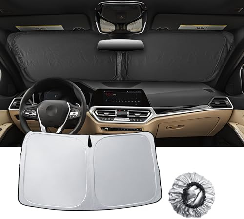 LUWU [Mejorado] Parasol Coche Compatible con BMW Serie 3 G20 Serie 4 G22 2021-2025 Parasol para Parabrisas Delantero Plegable Protección UV Accesorios 3er 4er G20 G22