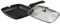Pradel Excellence Padella Grill 24 x 24 cm Modo Pietra in ghisa di Alluminio con Coperchio in Vetro, Nero, 24 cm