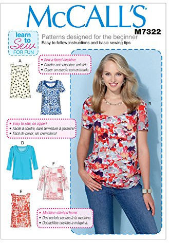Mccall's Patterns 7322 ZZ Sizes Large - 2X-Large Misses Tops, Multi-Colour