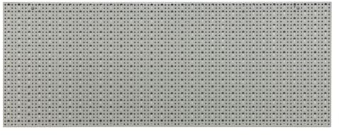 Kreher XXL Werkzeugwand, Lochwand, Lochblech aus Metall mit Schlüssellochung 25 mm. Pulverbeschichtet in Hellgrau, Stärke ca. 1 mm. Maße 98 x 46 x 1 cm.