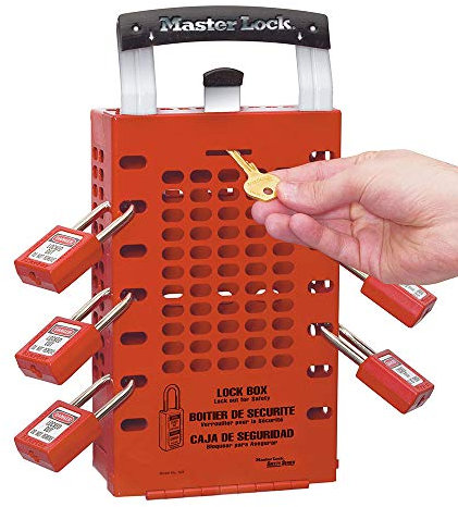 Master Lock 503RED Boite de Consignation à fixation murale ou portable jusqu'à 14 Employés