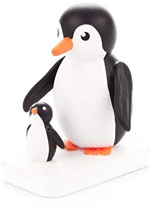Pinguin 17035 Mutter & Kind Figur aus Erzgebirge