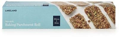 Lakeland Baking Parchment Paper Roll in Cutter Box 30cm x 45m – Easy to Cut Without Scissors