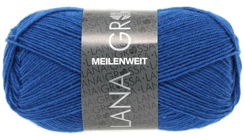 LANA GROSSA Meilenweit 50g | Sockenklassiker, waschmaschinenfest | Handstrickgarn aus 80% Schurwolle & 20% Polyamid | 50g Wolle zum Stricken & Häkeln | 210m Garn FB1293