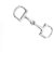 Hill Leather Company Pferd Trense Bit Schlüsselanhänger versilbert 7,6 cm x 2,5 cm, silber, 3 x 1