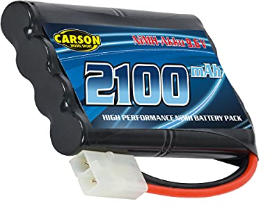 Carson Akku Power Pack 9,6V/2100mAh, Ersatzakku für RC Fahrzeuge, Zubehör, 500608184