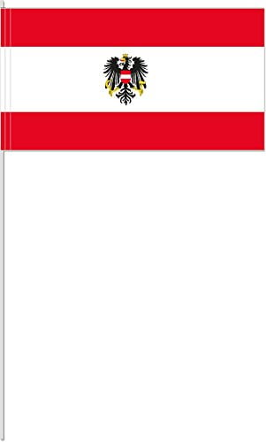 10 Fähnchen * ÖSTERREICH * als Deko für Mottoparty oder Länder-Party // Austria Alpen Flaggen Fahnen Papierfahnen flag