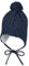 Sterntaler Unisex Kinder Strickmütze mit Bommel Mütze, Marine, 43