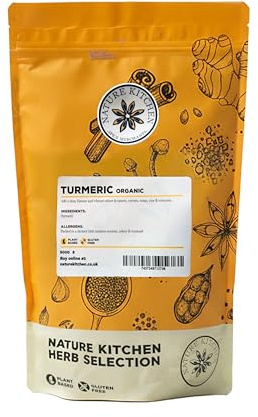 Nature Kitchen Turmeric Powder, 500g Premium Ground Turmeric Root for Cooking, Gluten Free, Vegan, Earthy Golden Spice for Curries, Rice, Teas, Golden Milk and Wellness Recipes