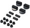 LUTH Premium Profi Parts Knebelset 41mmø Schwarz mit Adaptern Universal für Kochfeld Herd 16teilig