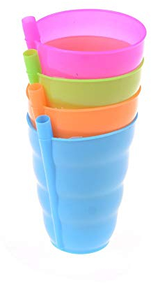 4pcs/lot Kids Children Infant Baby Sip Cup with Built in Straw Mug Drink Home Colors,4pcs