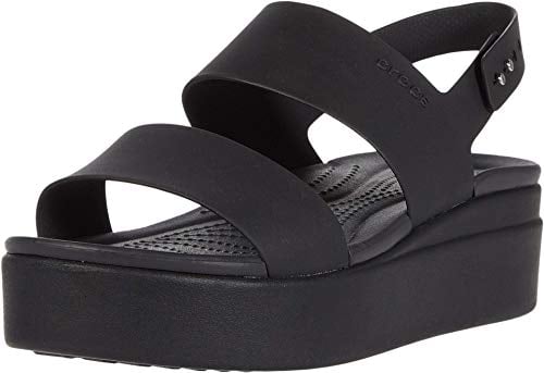 Crocs Herren Brooklyn Low Wedge Sandalen, Black/Black, 36/37 EU