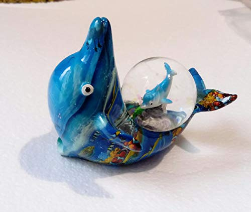 Idellia Schneekugel Delfin aus Glas und Kunstharz