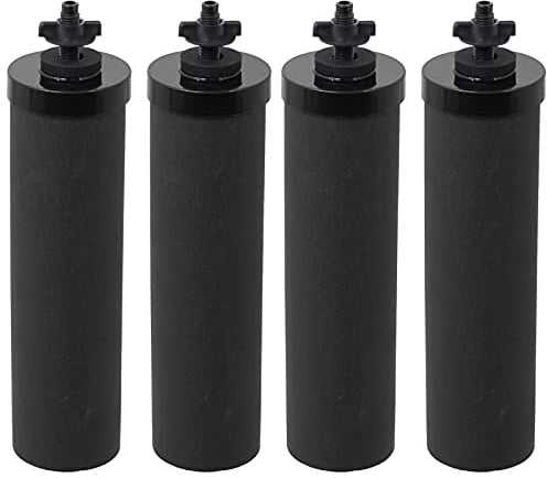 SPARES2GO Water Filter Element Compatible with Berkey Gravity Fed Purification Systems BB9 (Pack of 4 Cartridge Filters)