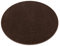 rugsx Einfarbiger Teppich Eton für Zimmer, Wohnzimmer, Schlafzimmer, Teppichboden Auslegware, Braun Verschiedene Größen, Kreis 150 cm