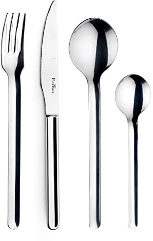 Pintinox Servizio da 24 Posate in Acciaio Inox Nichel Free Serie Tube, Made in Italy, per 6 persone