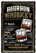 Bourbon Whiskey Metallschild - Nostalgie Retro Deko Blechschild Vintage Style - Dekoration Hausbar Theke Pub Kellerbar Herrenzimmer - Whiskey Geschenke für Männer - USA Western Deko - 20x30cm