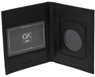 Porte-cartes horizontal 2 volets en cuir - Noir - GK