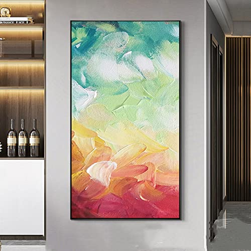 YMXCNM Peintures À La Main sur Toile,Peinture Au Couteau Texturée Stéréoscopique Extra Large Dessinée À La Main À 100 %