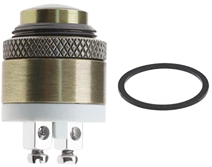 VGOL Bouton poussoir momentané en laiton métallique 36 V CC 2 A ON OFF rond étanche pour trou de montage de 16 mm