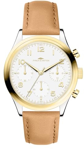 Fynch-Hatton Damen Analog Quarz Uhr mit Leder Armband FHT-0013-LC
