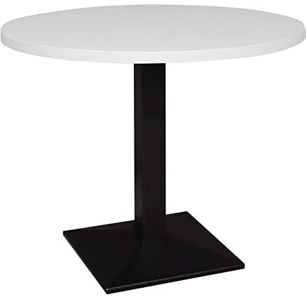 58 aufm Kessel Bistrotisch rund Elanur 70 cm schwarz matt/weiß matt Lack 14588