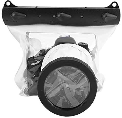 Sac de Plongée étanche Universel, 20 M de Plongée sous-Marine étanche pour DSLR, Sac de Photographie sous-Marine, Cage de Logement pour Appareils Photo Reflex Numériques Nikon (Blanc)