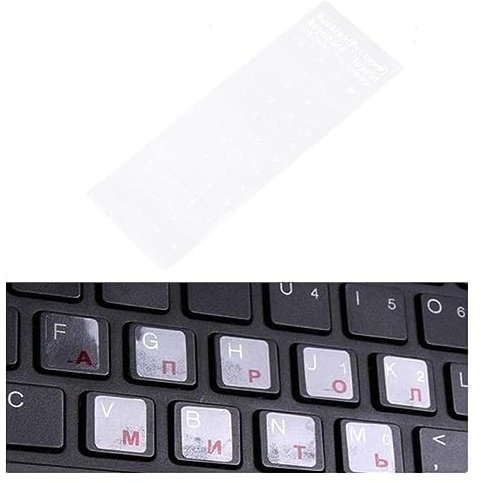 Universal Clear Russian Keyboard Sticker Language Alphabet Black White Label For Computer Laptop Dust Protection PC X7Z4 Accesso